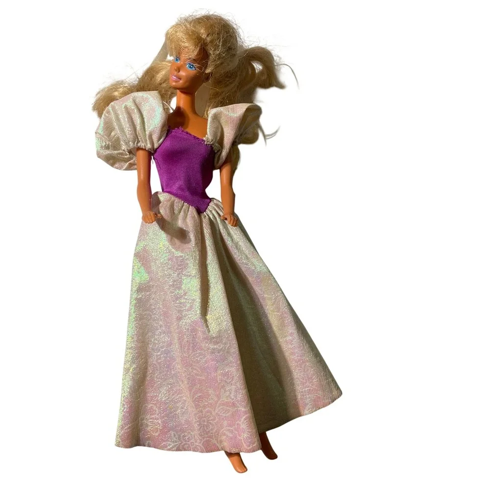 Vintage Mattel Barbie Doll Blonde Pink Princess Style Gown 1966 Body
